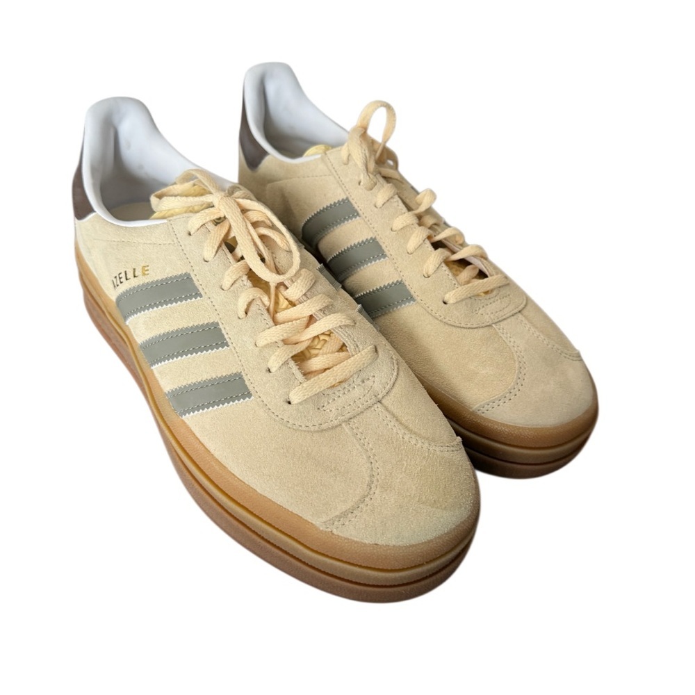 Adidas Gazelle Bold Warm Vanilla Silver Pebble platform Sneakers-Size 11 NWOT